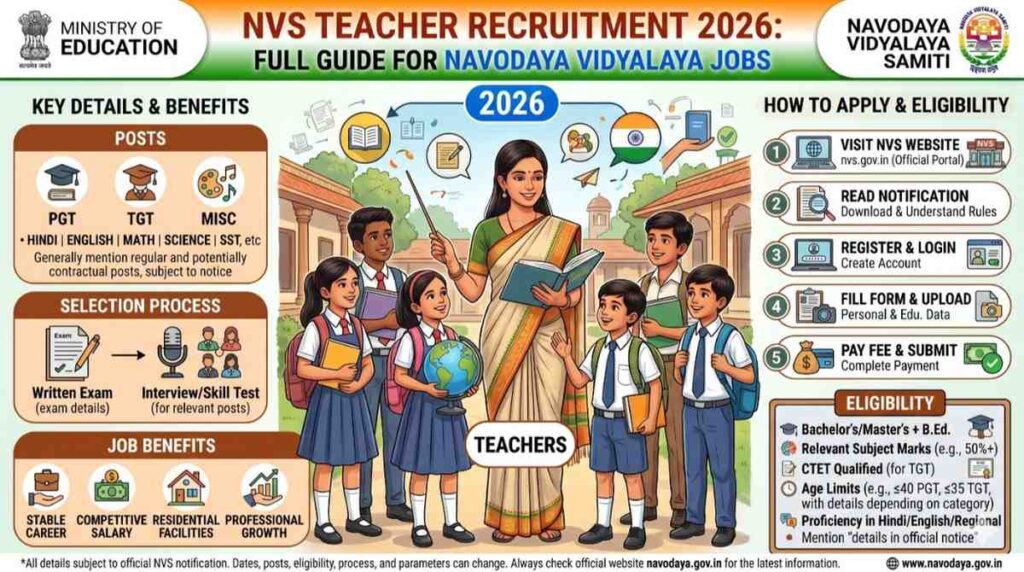 NVS Teacher Recruitment 2026: Full Guide for Navodaya Vidyalaya Jobs
