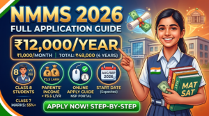 National Means cum Merit Scholarship 2026: Full Application Guide for Students