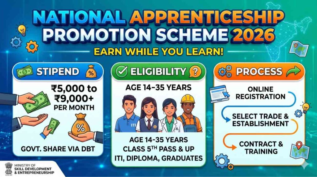 National Apprenticeship Promotion Scheme 2026: Stipend, Eligibility and Process