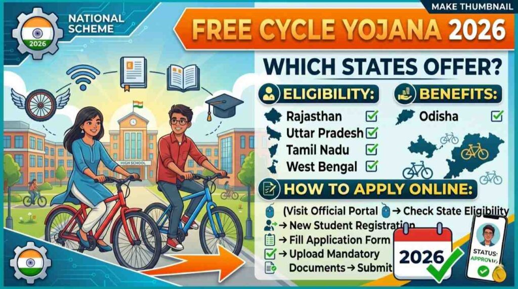 Free Cycle Yojana 2026: Which States Give Free Cycles to Students and How to Apply