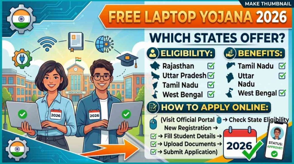 Free Laptop Yojana 2026: Which States Offer Free Laptops to Students and How to Apply