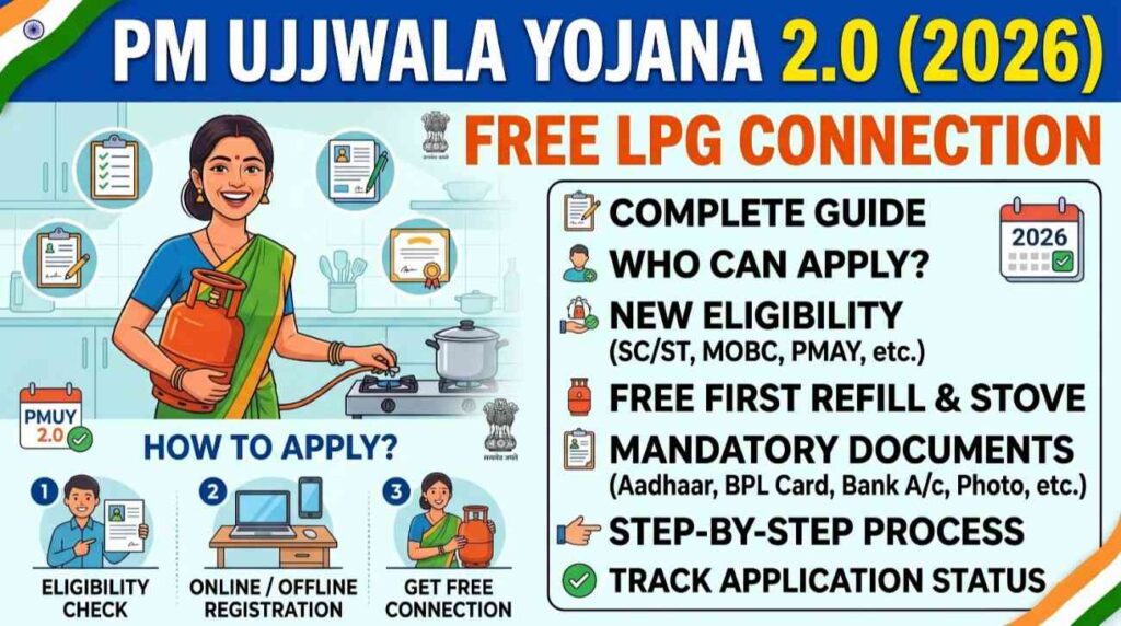 PM Ujjwala Yojana 2.0 2026: Complete Guide to Free LPG Connection