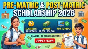 Pre-Matric and Post-Matric Scholarship 2026: Eligibility, Amount and How to Apply