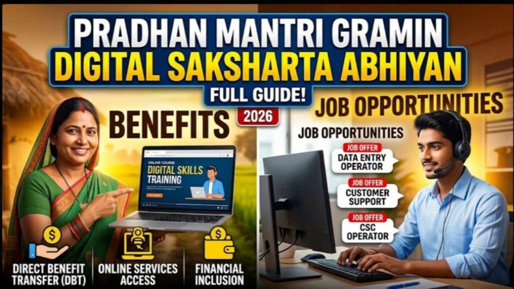 Pradhan Mantri Gramin Digital Saksharta Abhiyan: Benefits and Job Opportunities