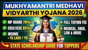 Mukhyamantri Medhavi Vidyarthi Yojana 2026: State Scholarship Guide for Toppers
